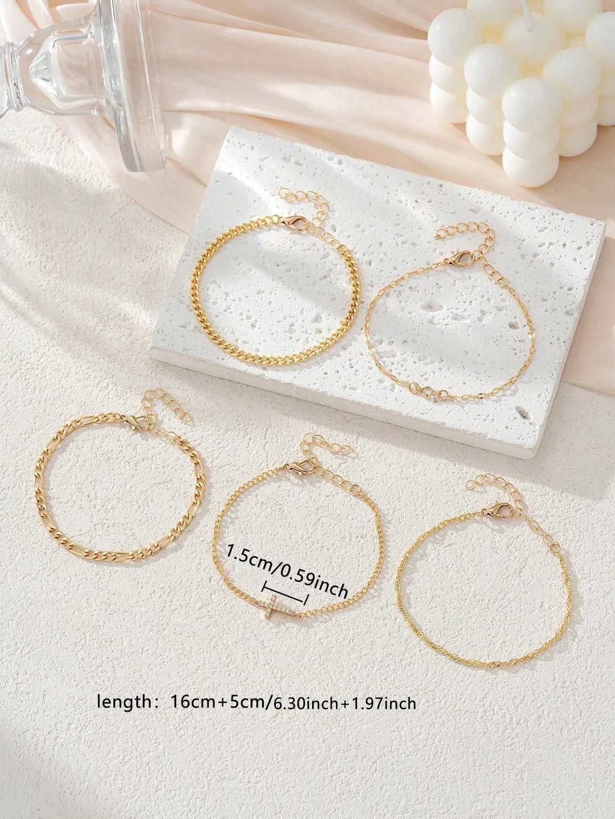 Cubic Zirconia Cross Bracelet