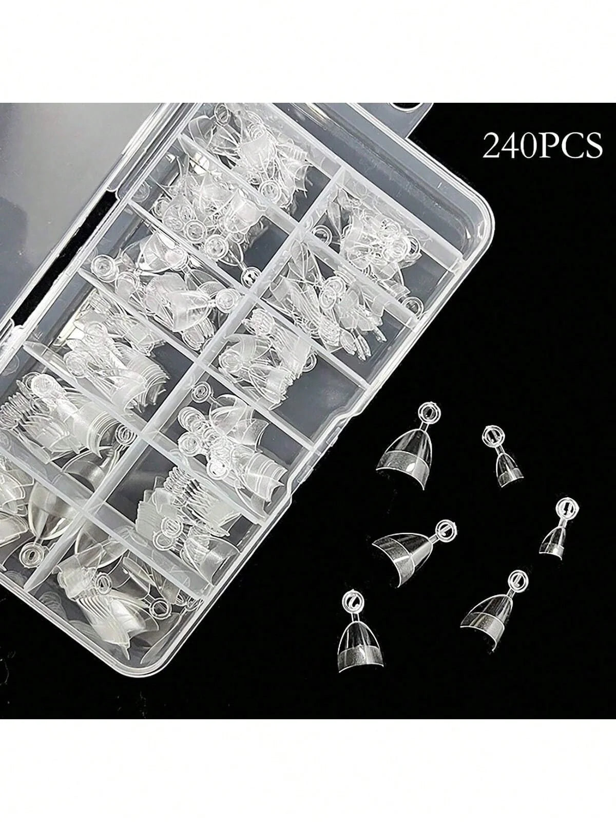 240 Pcs Diy Easy Half Matte Half Cover Almond Shaped False Nails, Multi-Angle Display Acrylic Nail Tips, Thinner Edge For Natural Fit, Thicker Front For Durability Press On Nails Nail Supplies Nails