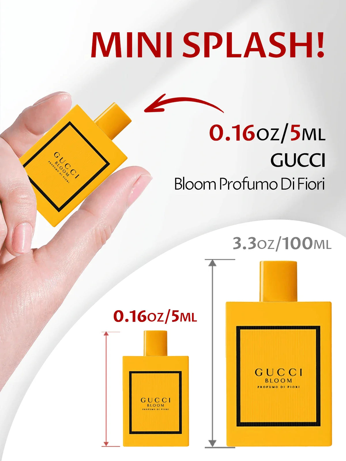 LocalGucci Bloom Profumo Di Fiori Eau De Parfum Spray For Women EDP Perfume Perfumes 3.3oz/100ml Long-Lasting Flower Sweet Girlfriend Wife Mother Friend Birthday Graduation Party Travel Camping Outdoors School Campus Trip Festivals Anniversary Winter Chri