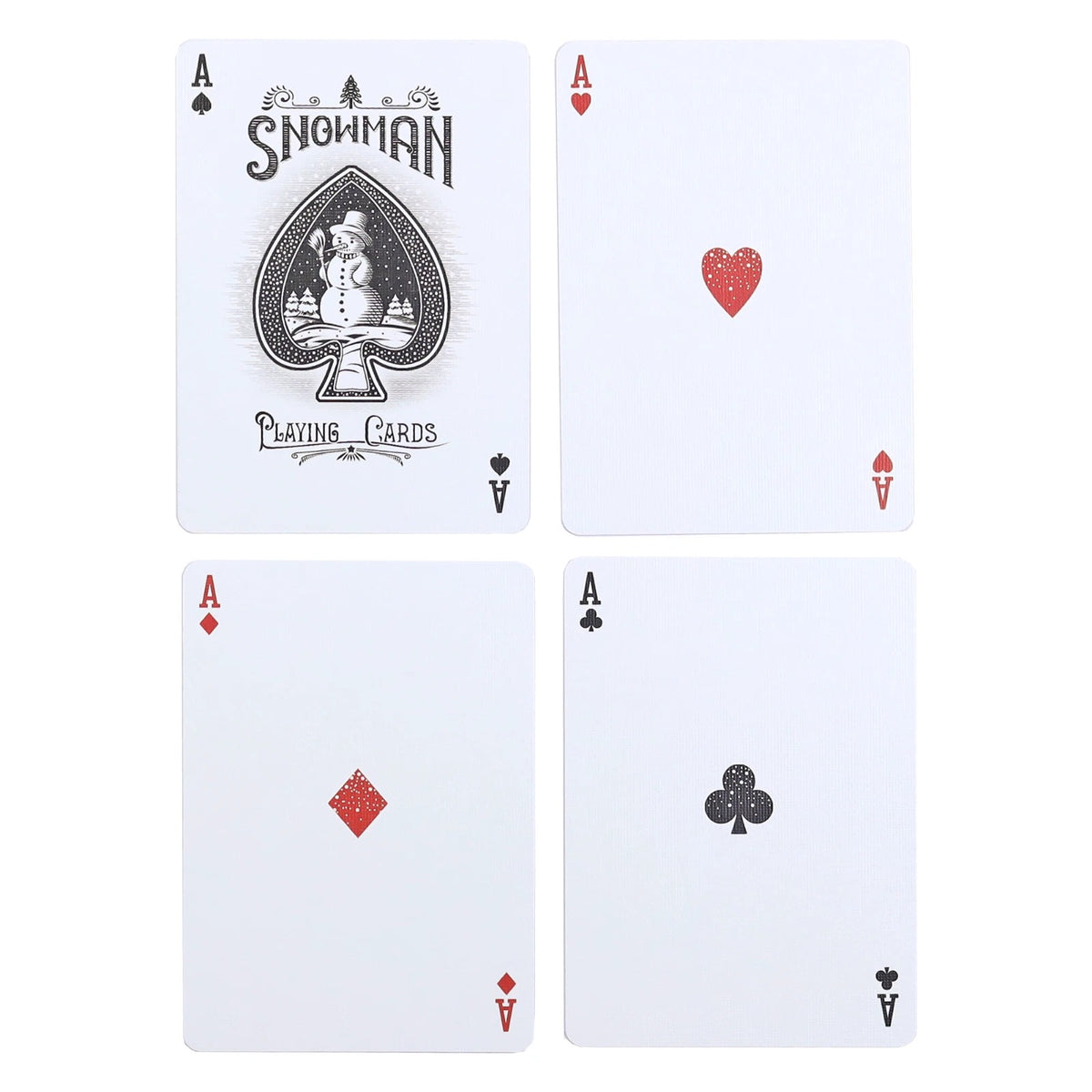 Gilded Snowman Bicycle Playing Cards