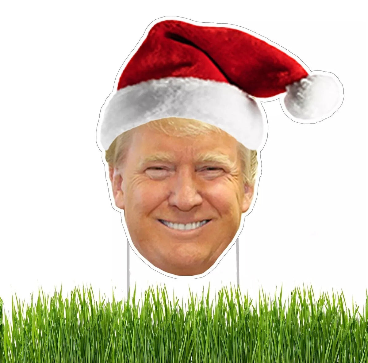 Trump Santa Hat Christmas Yard Sign