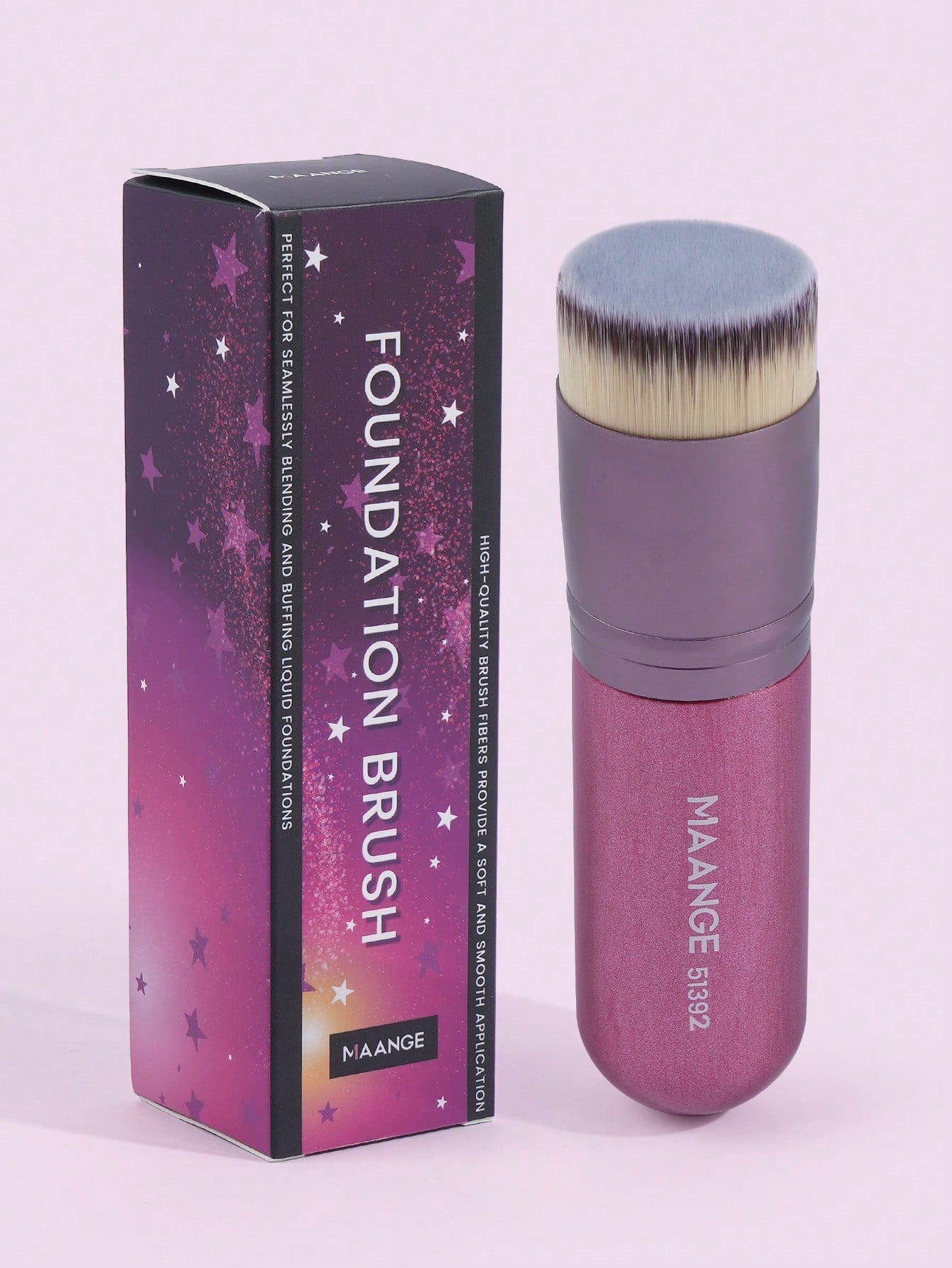 MAANGE 1pc Flat Top Foundation Brush Soft Dense Fiber Big Large Makeup Brush With Box, Makeup Beauty Tool For Gift, Travel, Easy To Carrying,Foundation Brush,Concealer Brush,Blush Brush,Contour Brush,Blush Brush,Bronzer Brush,Powder Brush,Foundation Brush