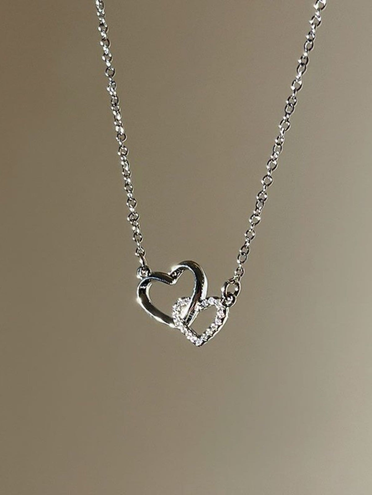 Luxury Double Heart Pendant Necklace
