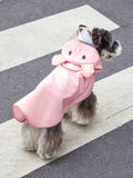 PETSIN Cartoon Chicken Pet Raincoat