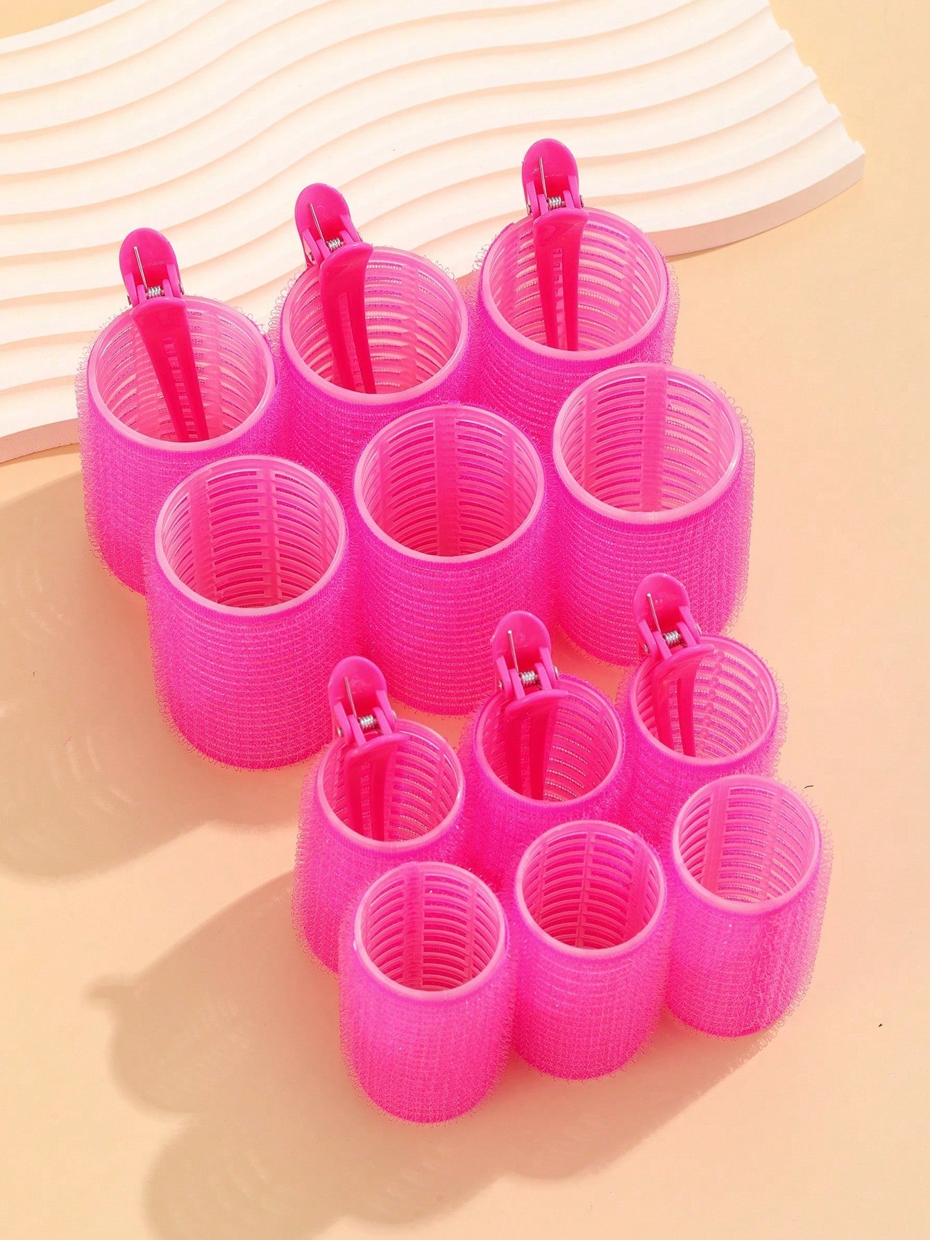 18pcs/Set Large Size Hair Rollers With Clips, Self-Gripping Curler Suitable For Long/Medium/Short Hair And Bangs, DIY Hair Curling Tool (Includes 12pcs Large Roller Tubes + 6pcs Clips),Back To School,Travel Holiday Essentials,Hair Accessories For Women,Ha