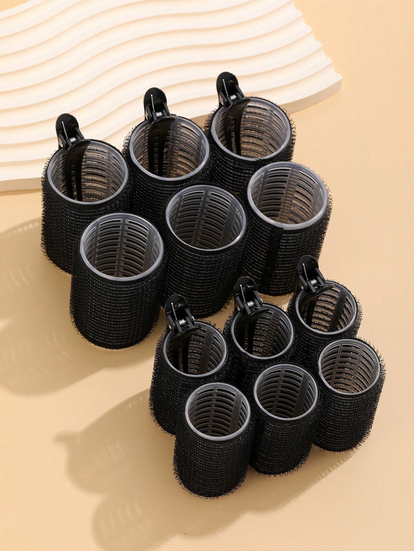 18pcs/Set Large Size Hair Rollers With Clips, Self-Gripping Curler Suitable For Long/Medium/Short Hair And Bangs, DIY Hair Curling Tool (Includes 12pcs Large Roller Tubes + 6pcs Clips),Back To School,Travel Holiday Essentials,Hair Accessories For Women,Ha