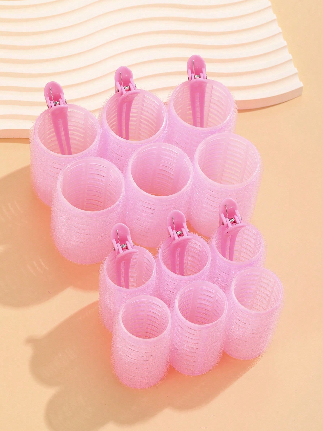 18pcs/Set Large Size Hair Rollers With Clips, Self-Gripping Curler Suitable For Long/Medium/Short Hair And Bangs, DIY Hair Curling Tool (Includes 12pcs Large Roller Tubes + 6pcs Clips),Back To School,Travel Holiday Essentials,Hair Accessories For Women,Ha