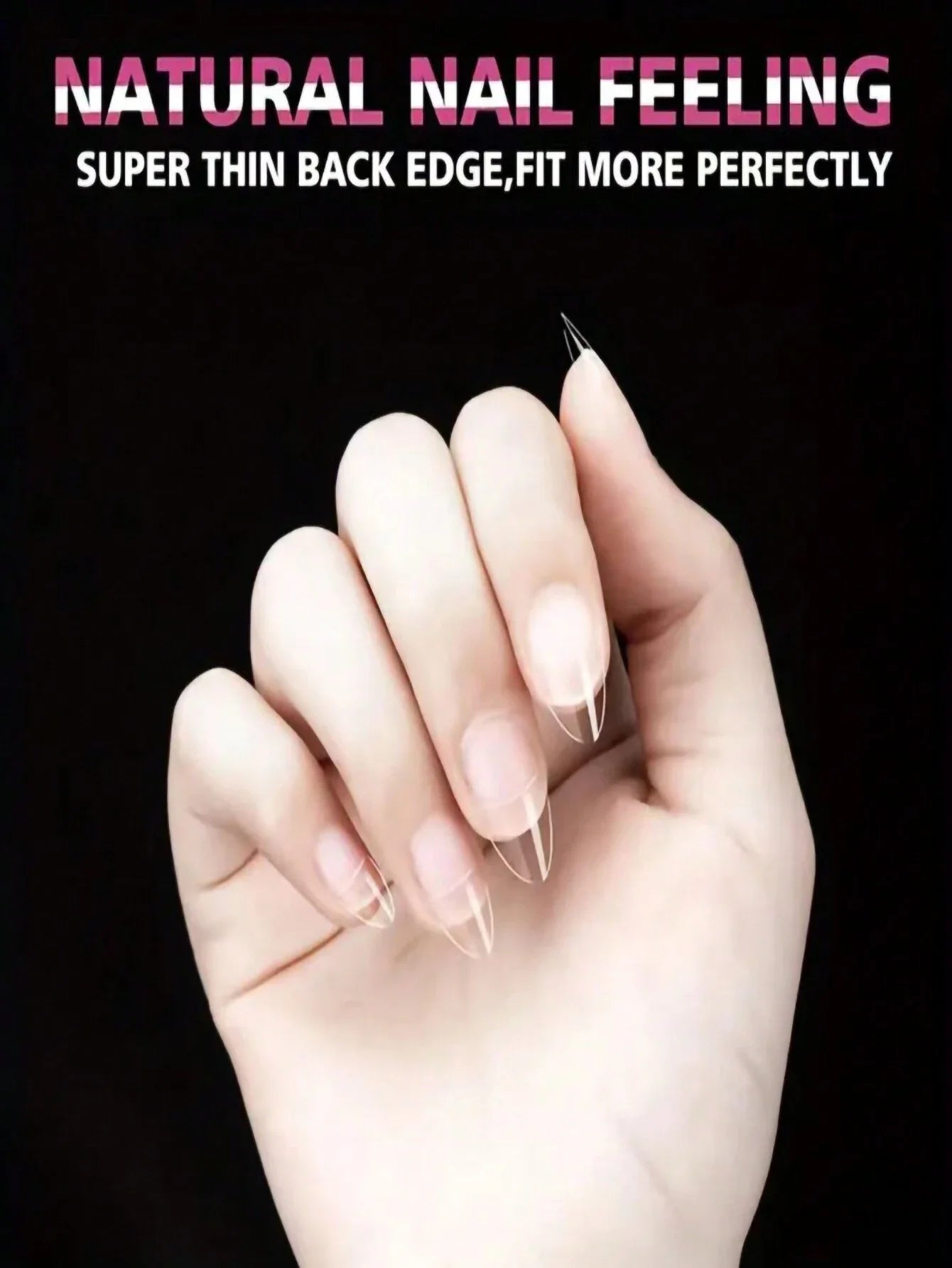 240 Pcs Diy Easy Half Matte Half Cover Almond Shaped False Nails, Multi-Angle Display Acrylic Nail Tips, Thinner Edge For Natural Fit, Thicker Front For Durability Press On Nails Nail Supplies Nails