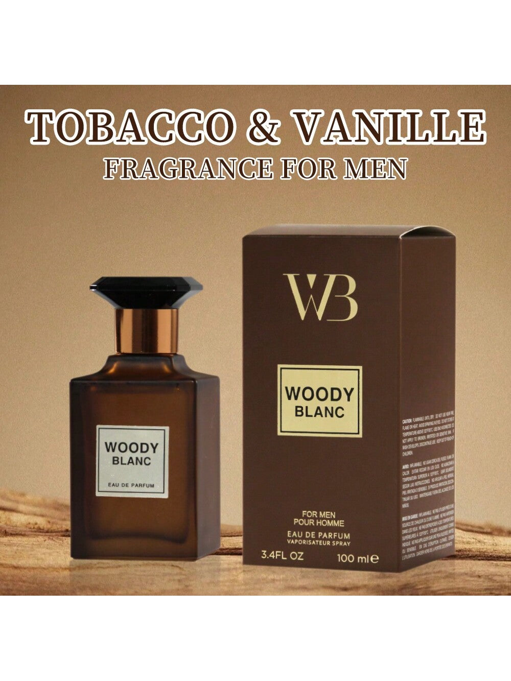Local3.4fl.Oz Men's Eau De Toilette Spray - A Amber Spicy Fragrance For Men- With Tobacco Leaf, Spicy Element And Vanilla - Medium Intensity Perfume