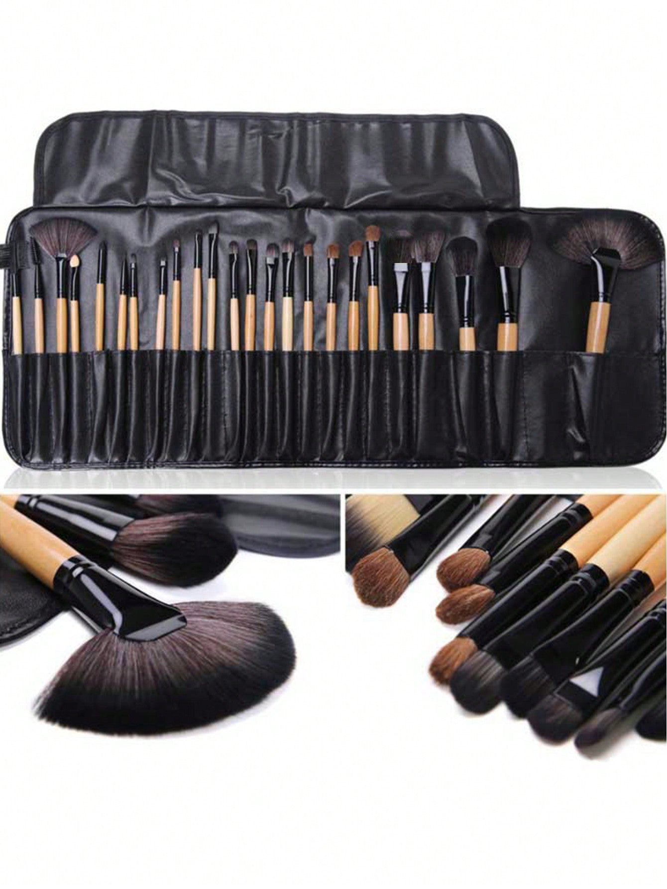 33pcs Makeup Tools Set Including:13PCS Makeup Brush Set+4PCS Makeup Sponges+4PCS Mini Makeup Sponges+4PCS Triangle Powder Puffs+4PCS Mini Air Cushion Powder Puffs+1pc Facial Cleansing Sponges+1pc Hairband+2PCS Hand Bowl Strap Makeup Brush Random Color,Bru