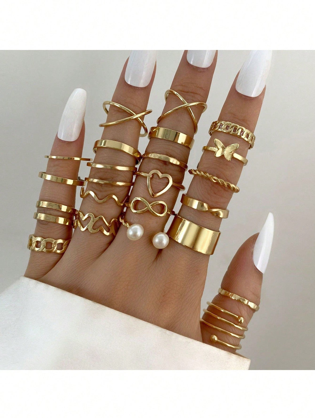 Boho Heart Knuckle Ring Set