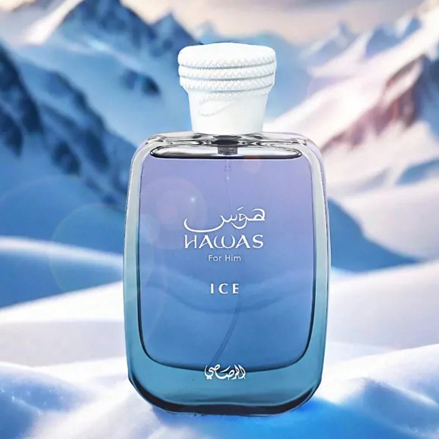 LocalAfnan Rasasi Hawas Lce For Men EDP - 100 ML (3.4 Оz)- Men'sLong Lasting Fresh Fragrance - Eau De Parfum - WithNotes Of Fresh Citrus, Frozen Apple And Moss