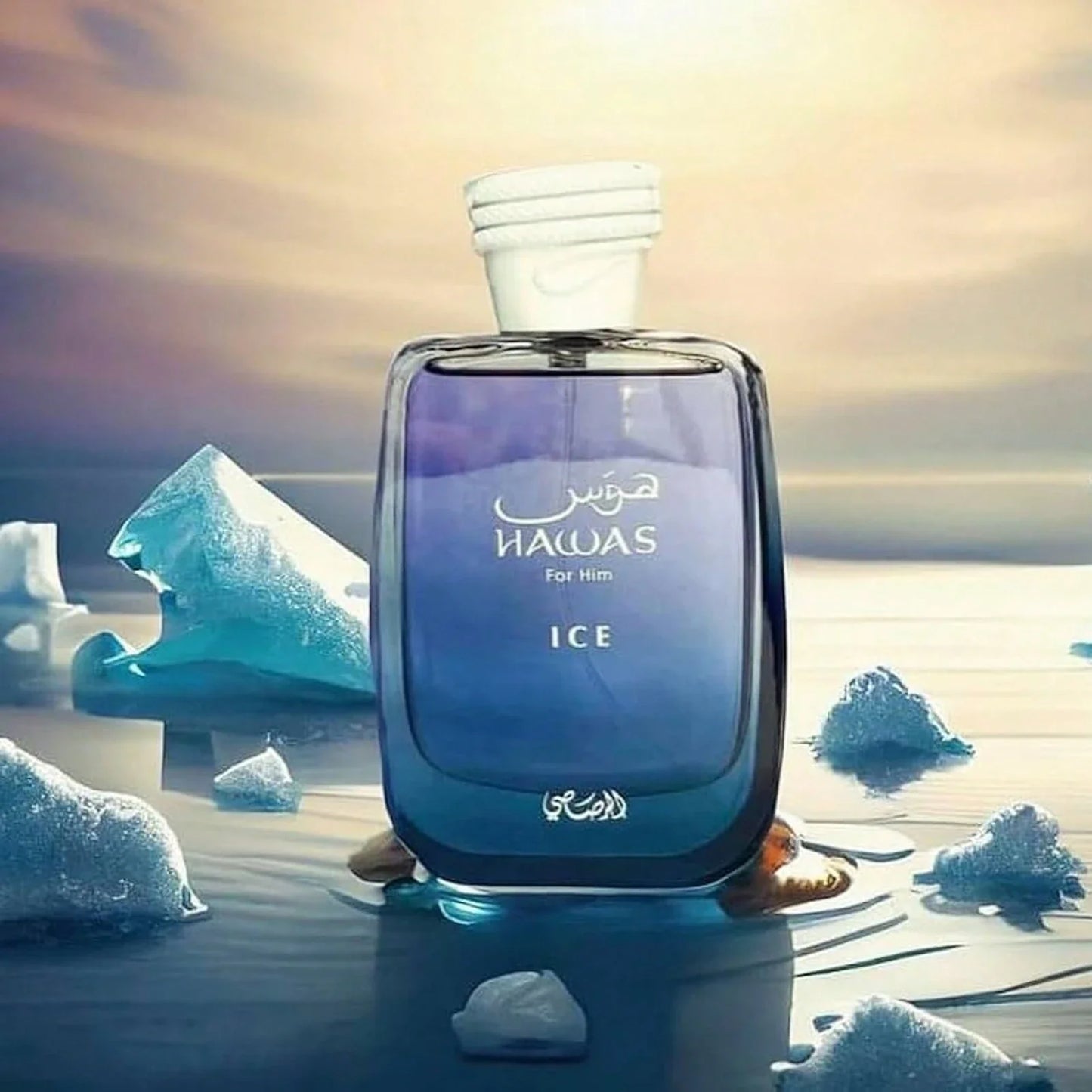 LocalAfnan Rasasi Hawas Lce For Men EDP - 100 ML (3.4 Оz)- Men'sLong Lasting Fresh Fragrance - Eau De Parfum - WithNotes Of Fresh Citrus, Frozen Apple And Moss