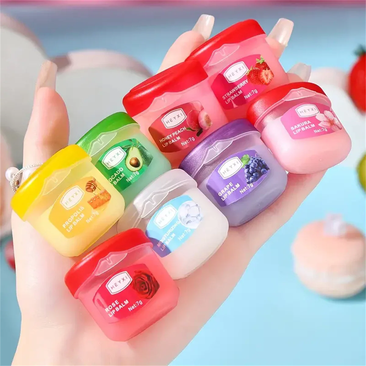8pcs Lip Balm Set - Hydrating & Moisturizing, Alcohol-Free For All Skin Types,