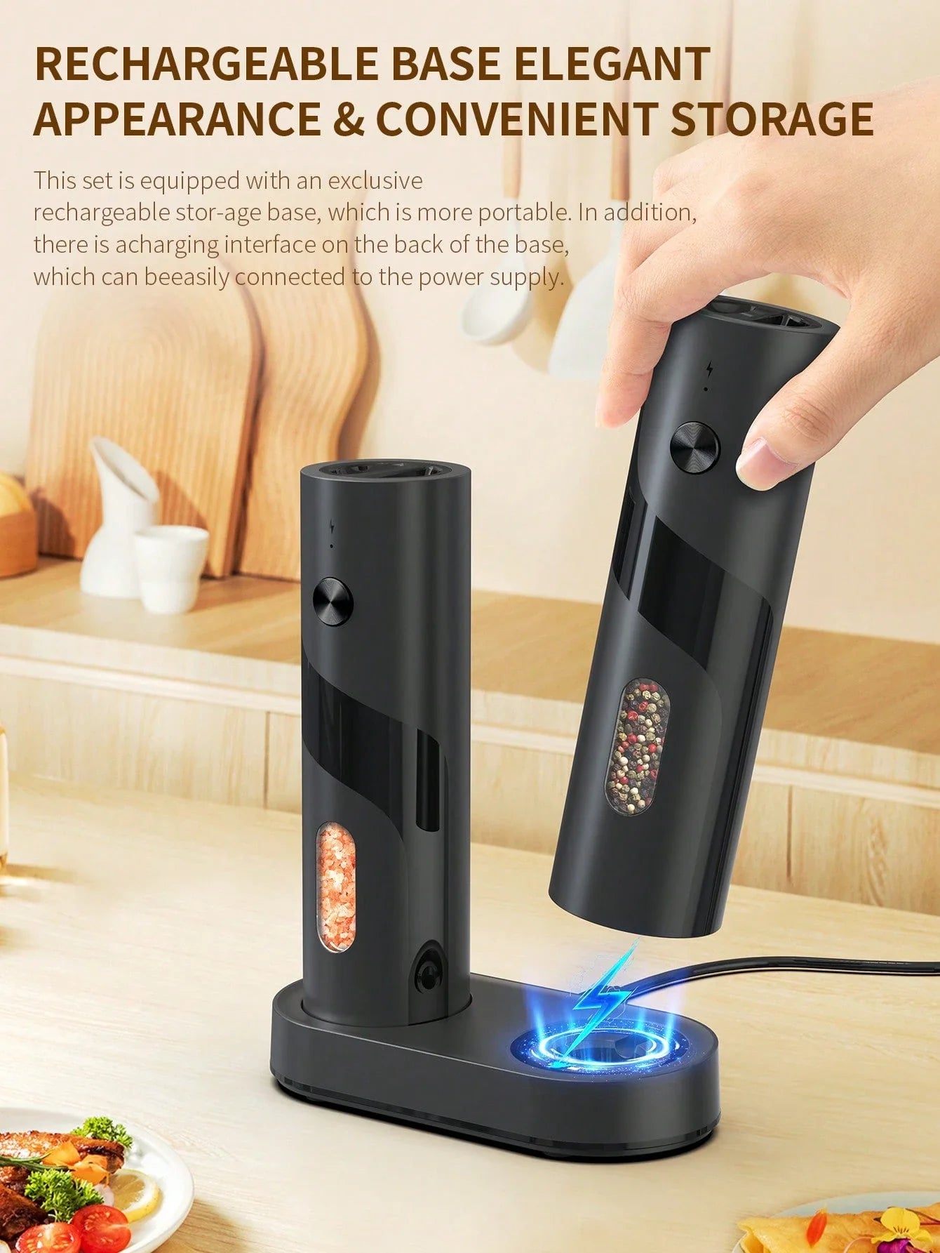 CLITON Electric Salt Pepper Grinder