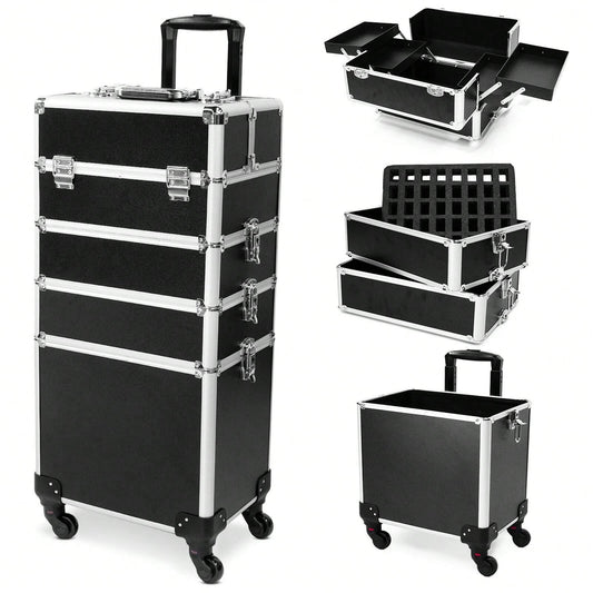 Large Rolling Makeup Train Case