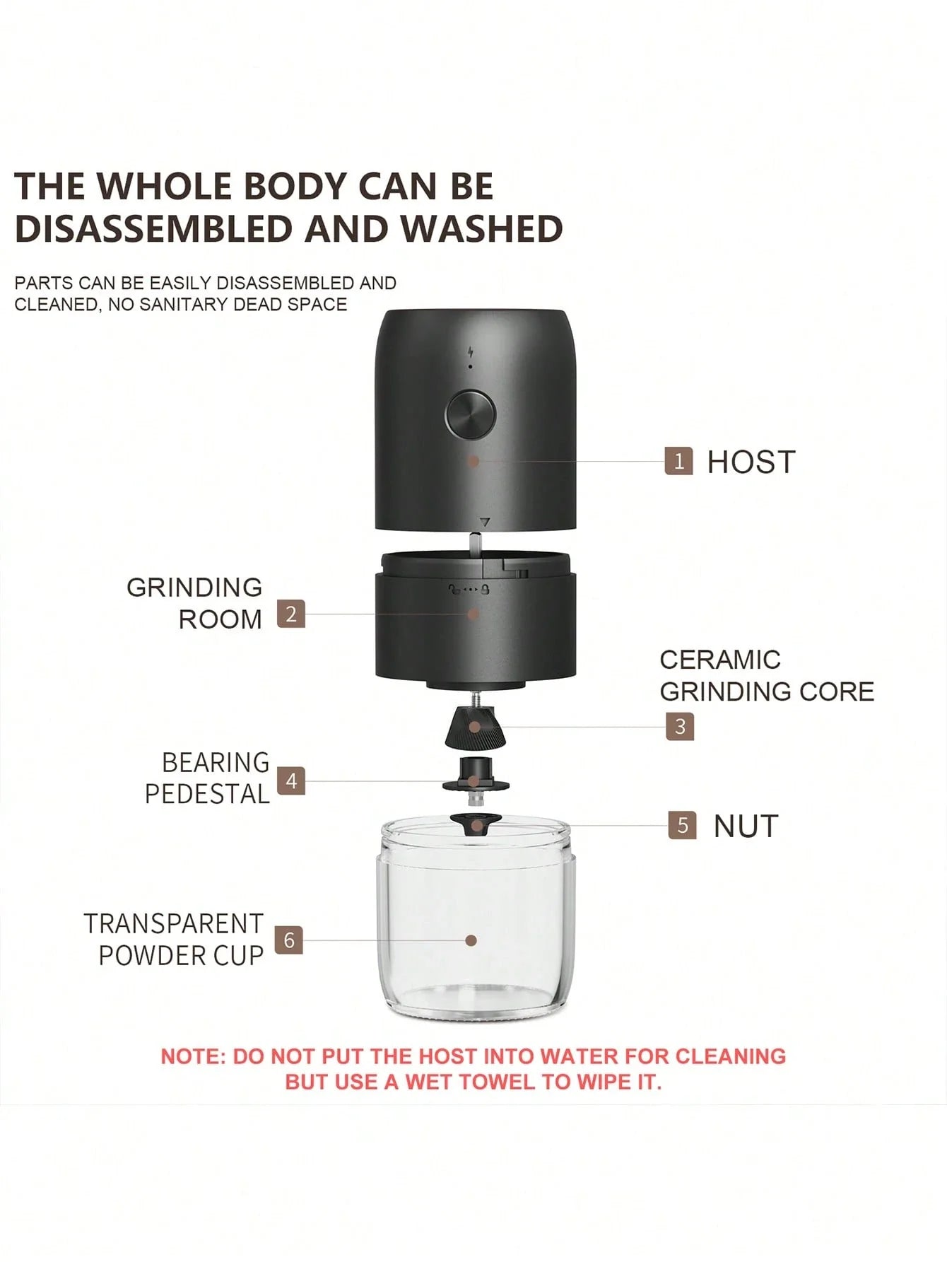 CLITON Electric Burr Coffee Grinder