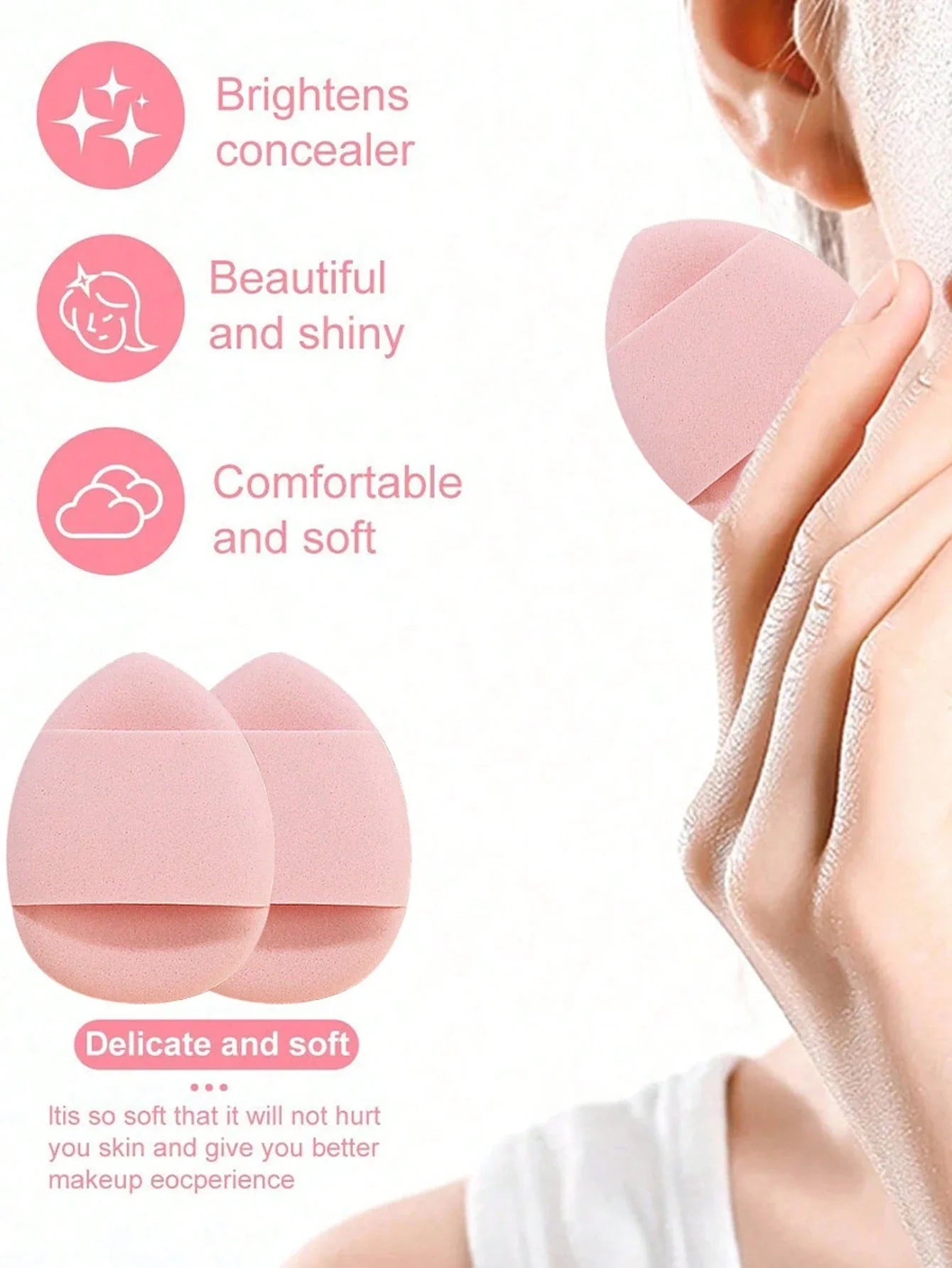 33pcs Makeup Tools Set Including:13PCS Makeup Brush Set+4PCS Makeup Sponges+4PCS Mini Makeup Sponges+4PCS Triangle Powder Puffs+4PCS Mini Air Cushion Powder Puffs+1pc Facial Cleansing Sponges+1pc Hairband+2PCS Hand Bowl Strap Makeup Brush Random Color,Bru