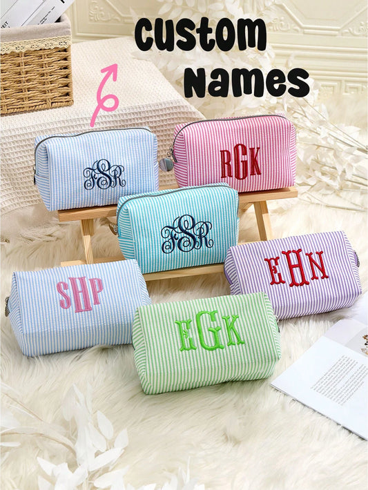 Personalized Embroidered Makeup Bag Pouch
