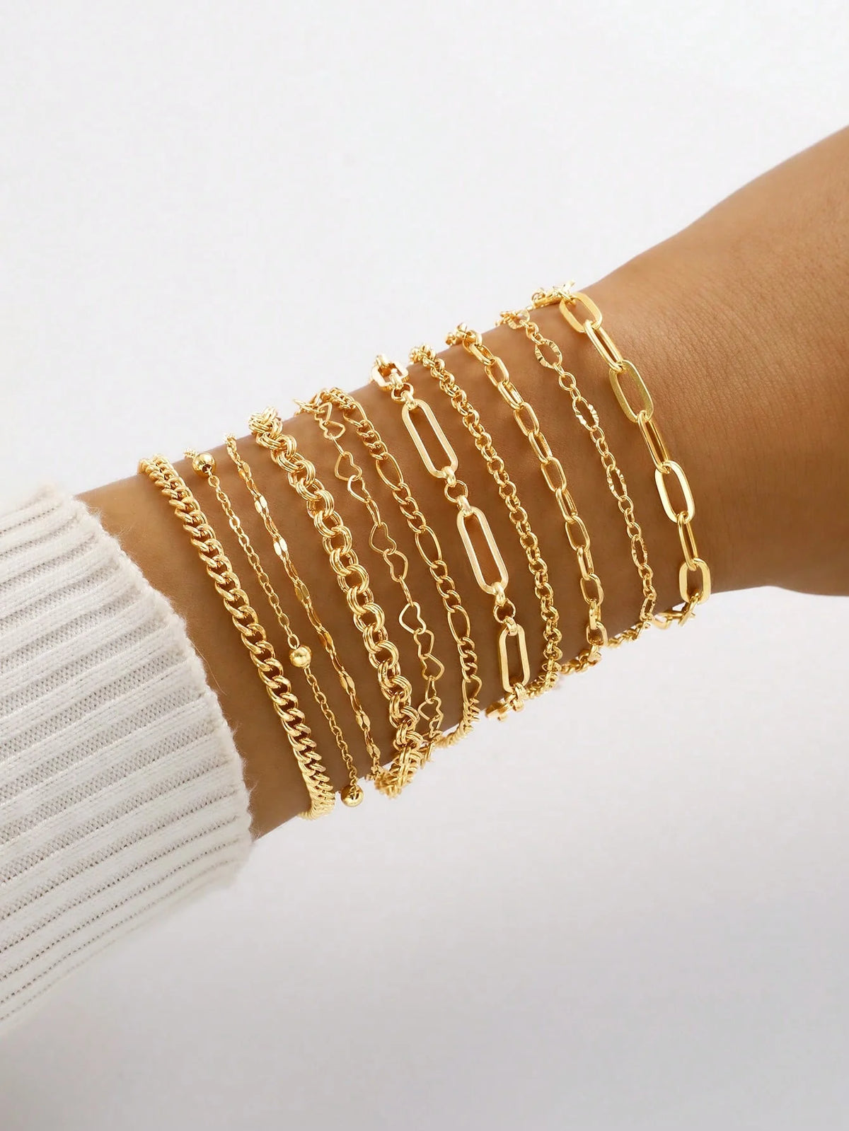Layered Heart Bracelet Gift Set