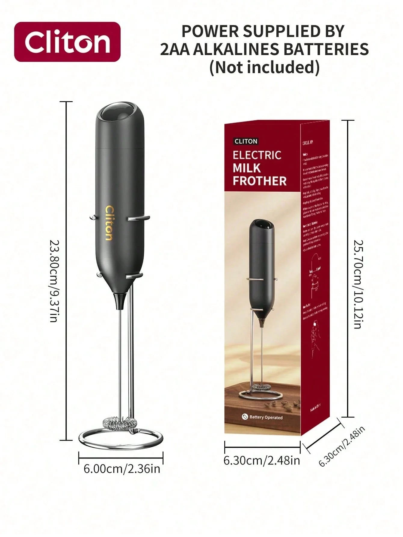 CLITON Handheld Electric Milk Frother