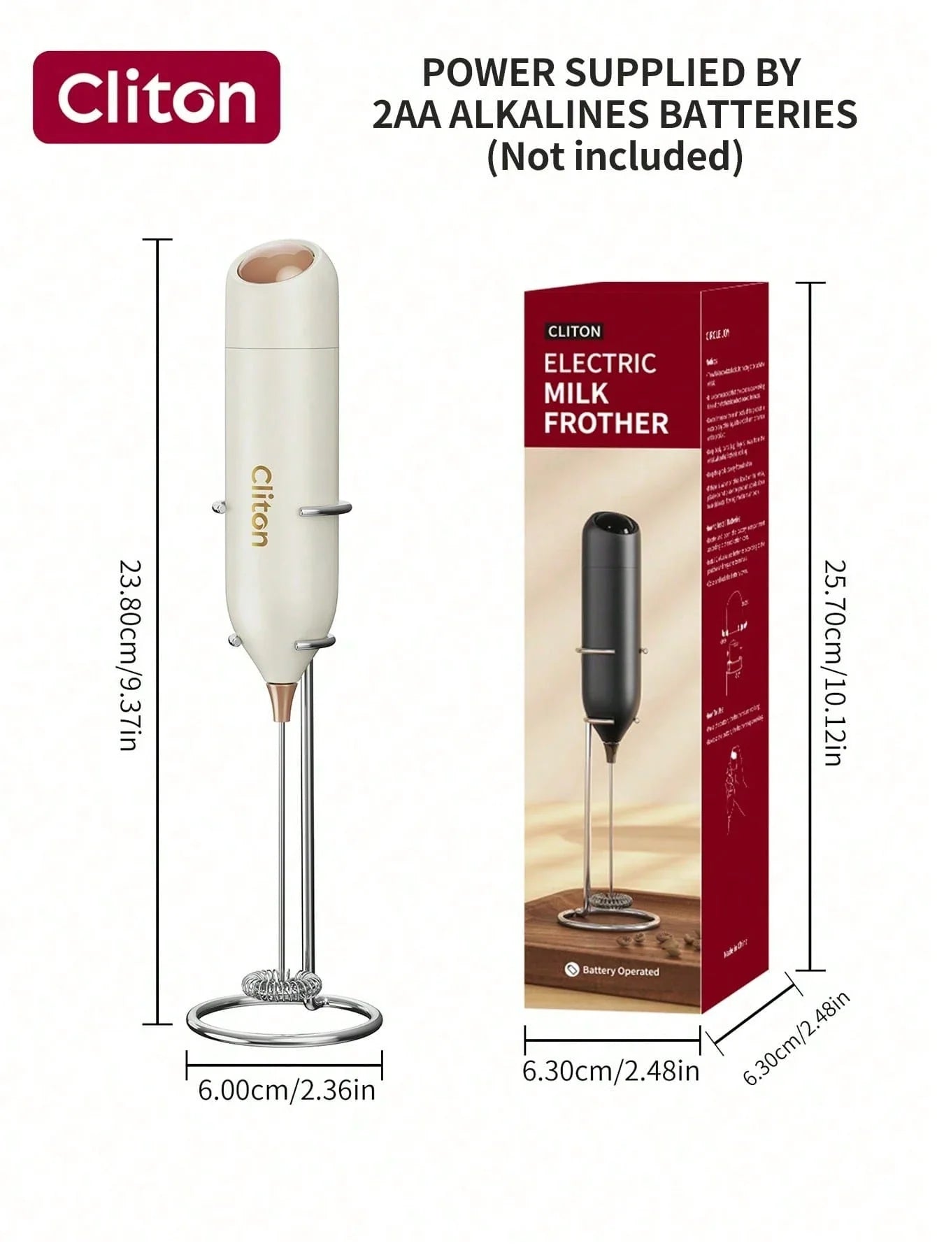 CLITON Handheld Electric Milk Frother