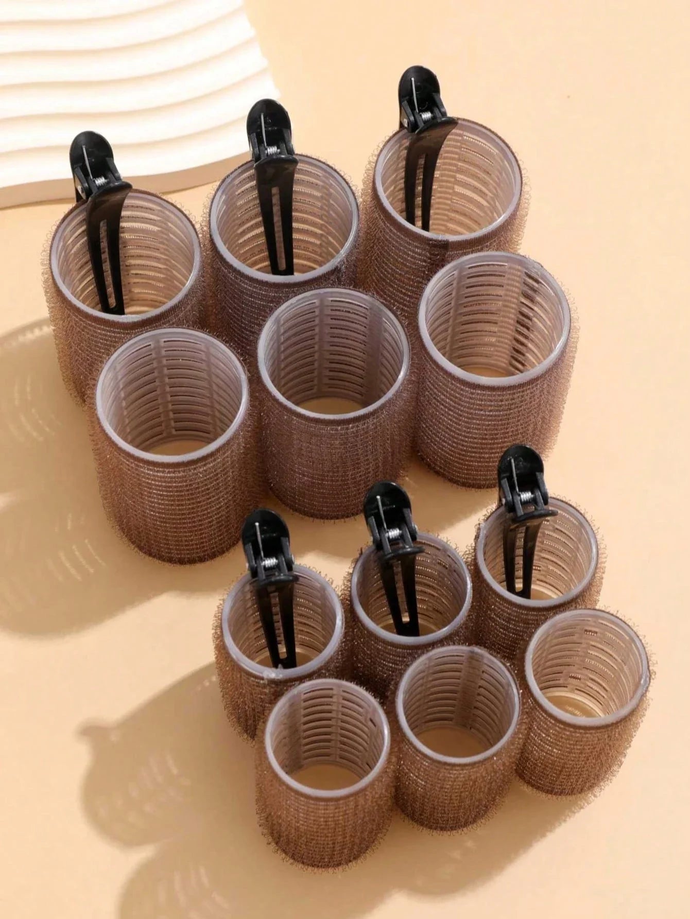 18pcs/Set Large Size Hair Rollers With Clips, Self-Gripping Curler Suitable For Long/Medium/Short Hair And Bangs, DIY Hair Curling Tool (Includes 12pcs Large Roller Tubes + 6pcs Clips),Back To School,Travel Holiday Essentials,Hair Accessories For Women,Ha