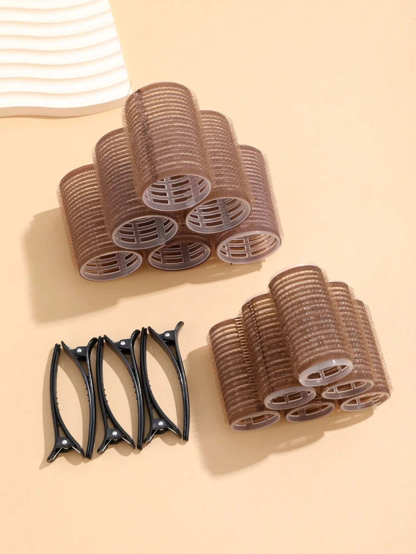 18pcs/Set Large Size Hair Rollers With Clips, Self-Gripping Curler Suitable For Long/Medium/Short Hair And Bangs, DIY Hair Curling Tool (Includes 12pcs Large Roller Tubes + 6pcs Clips),Back To School,Travel Holiday Essentials,Hair Accessories For Women,Ha