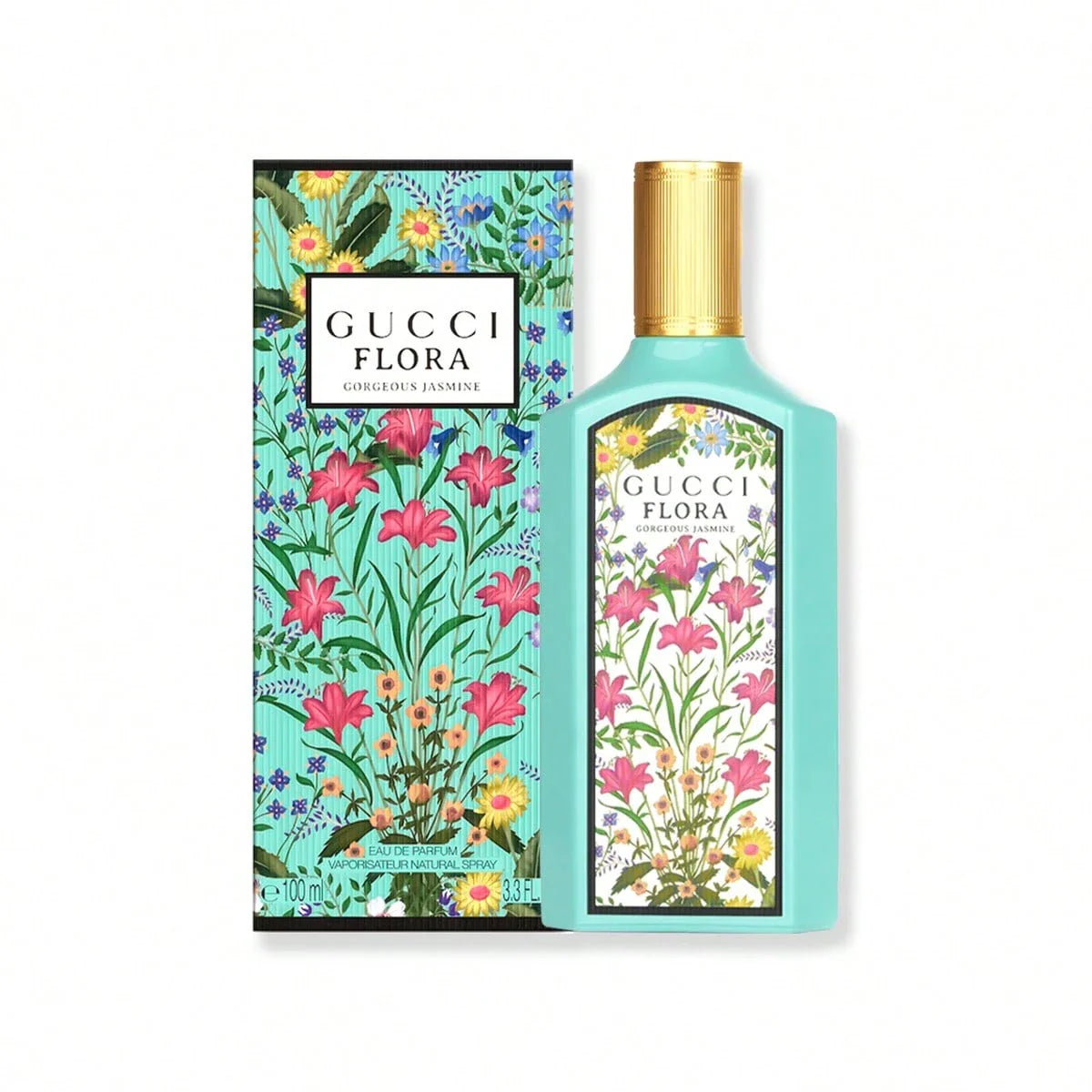 LocalGucci Flora Gorgeous Jasmine Eau De Parfum Spray For Women EDP Perfume Perfumes 1oz/30ml 1.6oz/50ml 3.3oz/100ml Long-Lasting Flower Sweet Girlfriend Wife Mother Friend Birthday Graduation Party Travel Camping Outdoors School Campus Trip Festivals Ann