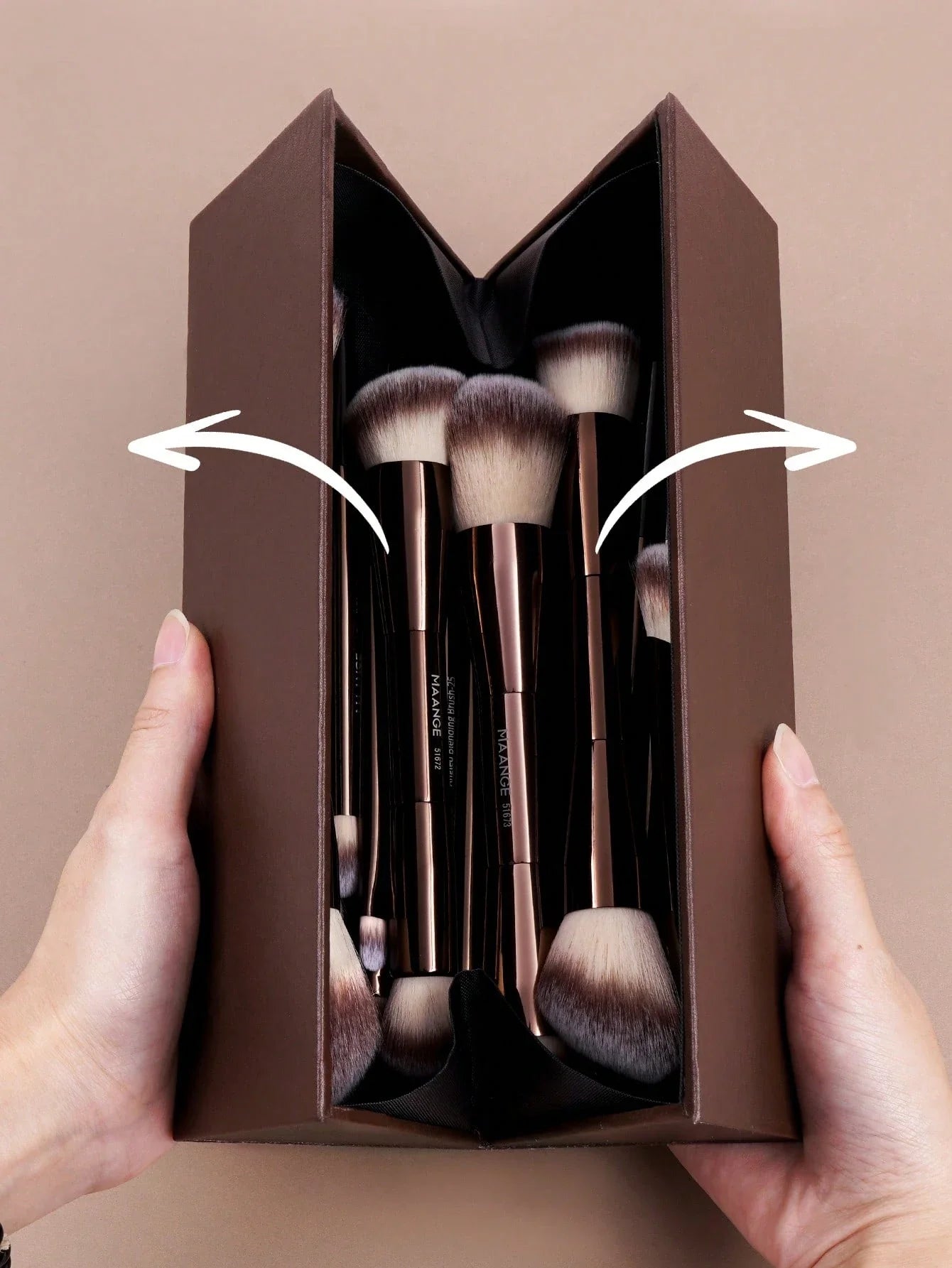 MAANGE 7pcs/13pcs/20Pcs Professional Facial Aluminum Tube Makeup Brushes&1pc Powder Puff Accessory With Paper Box Storage Box,Retractable Foundation Brush Double-Ended Powder Brush Blush Brush Highlight Brush Contour Brush Eyeshadow Brush,Smudge Brush Sha