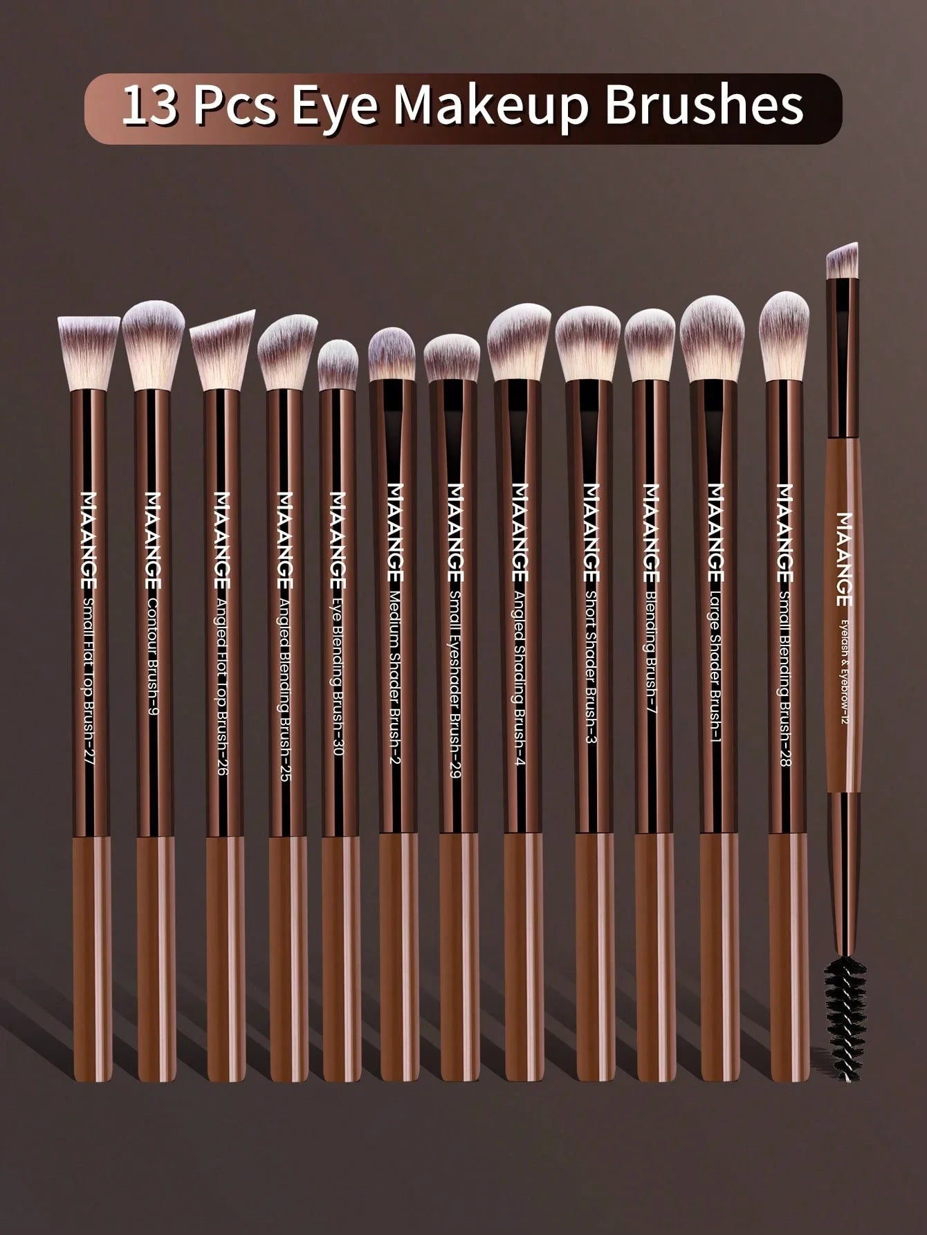 MAANGE 7pcs/13pcs/20Pcs Professional Facial Aluminum Tube Makeup Brushes&1pc Powder Puff Accessory With Paper Box Storage Box,Retractable Foundation Brush Double-Ended Powder Brush Blush Brush Highlight Brush Contour Brush Eyeshadow Brush,Smudge Brush Sha