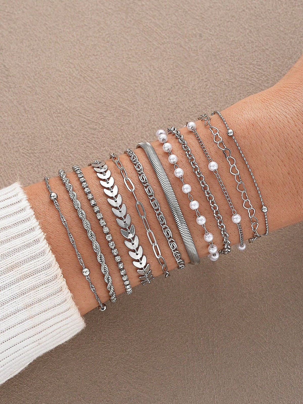 Layered Heart Bracelet Gift Set