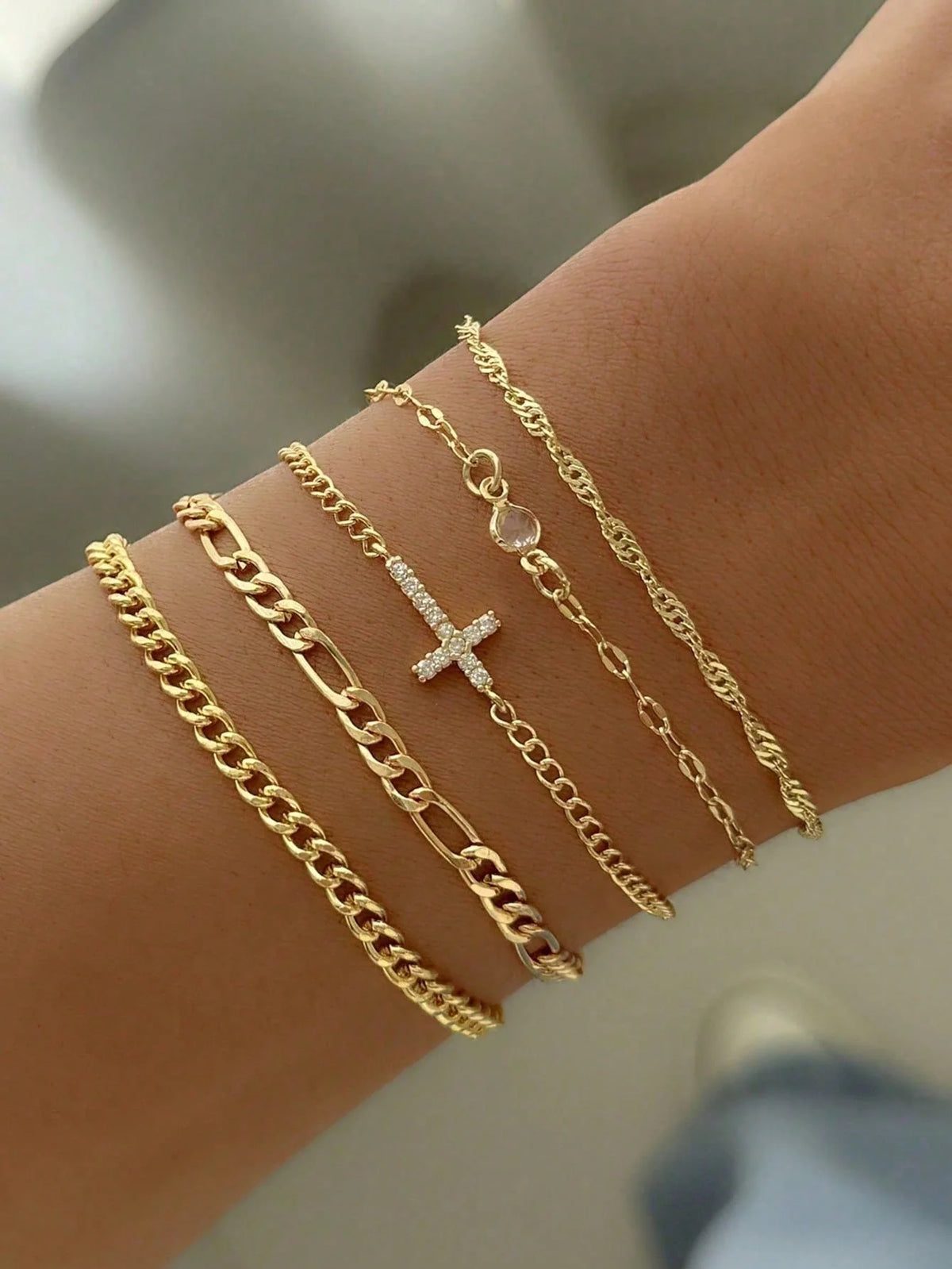 Cubic Zirconia Cross Bracelet