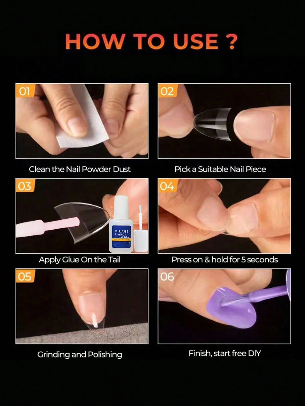 240 Pcs Diy Easy Half Matte Half Cover Almond Shaped False Nails, Multi-Angle Display Acrylic Nail Tips, Thinner Edge For Natural Fit, Thicker Front For Durability Press On Nails Nail Supplies Nails