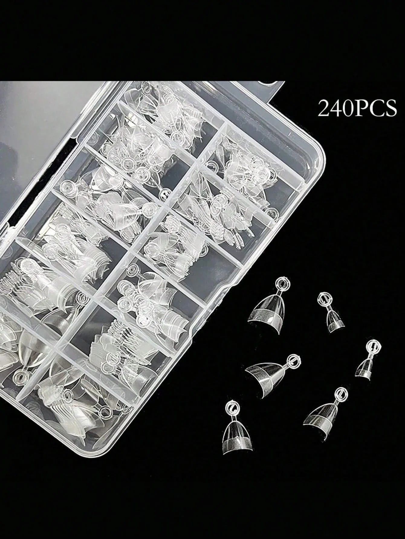 240 Pcs Diy Easy Half Matte Half Cover Almond Shaped False Nails, Multi-Angle Display Acrylic Nail Tips, Thinner Edge For Natural Fit, Thicker Front For Durability Press On Nails Nail Supplies Nails
