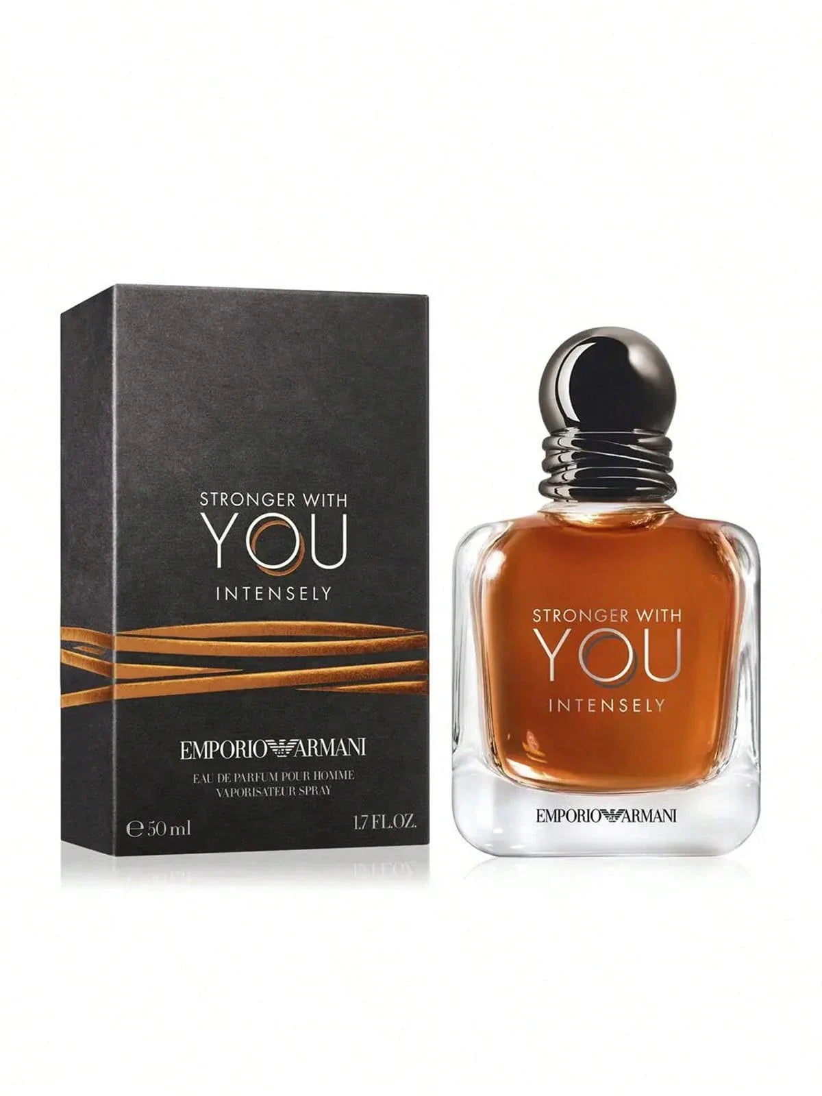 LocalGiorgio Armani Stronger With You Intensely Eau De Parfum Spray For Men EDP Intense Perfume Perfumes 1.7oz/50ml 3.4oz/100ml Long-Lasting Elegant Luxurious Timeless Classic Refined Boyfriend Husband Father Brother Birthday Graduation Party Travel Campi