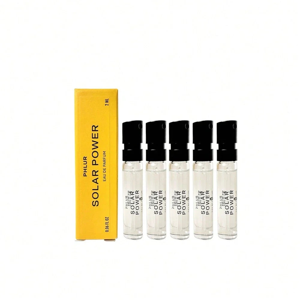 LocalPHLUR Solar Power Eau De Parfum EDP Perfume Spray 0.06 Oz/ 2 ML-Travel Size Perfume Fragrance - Fruity Floral Perfume With Bergamot, Orange, Driftwood & Solar Musk