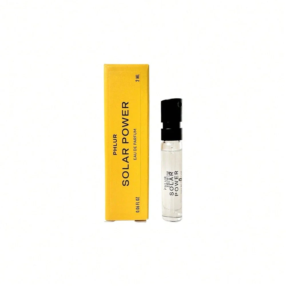 LocalPHLUR Solar Power Eau De Parfum EDP Perfume Spray 0.06 Oz/ 2 ML-Travel Size Perfume Fragrance - Fruity Floral Perfume With Bergamot, Orange, Driftwood & Solar Musk