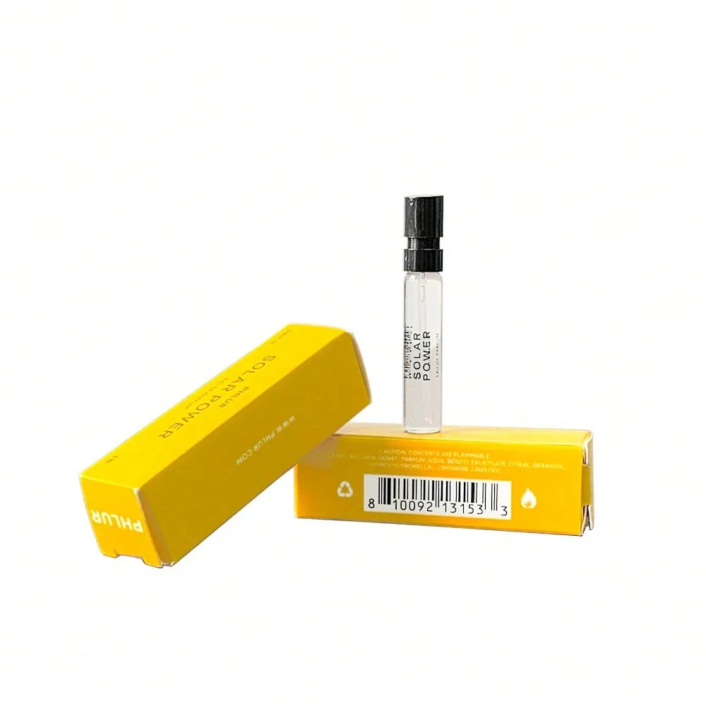 LocalPHLUR Solar Power Eau De Parfum EDP Perfume Spray 0.06 Oz/ 2 ML-Travel Size Perfume Fragrance - Fruity Floral Perfume With Bergamot, Orange, Driftwood & Solar Musk