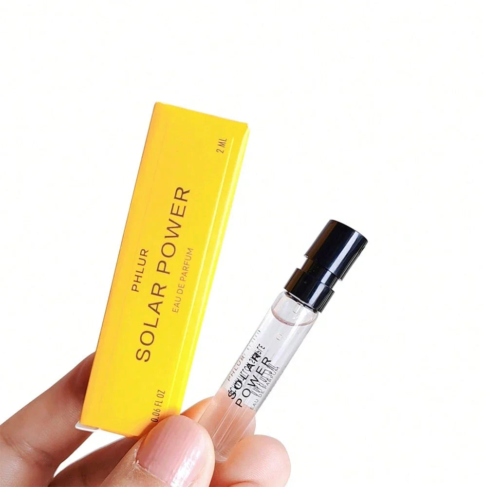 LocalPHLUR Solar Power Eau De Parfum EDP Perfume Spray 0.06 Oz/ 2 ML-Travel Size Perfume Fragrance - Fruity Floral Perfume With Bergamot, Orange, Driftwood & Solar Musk