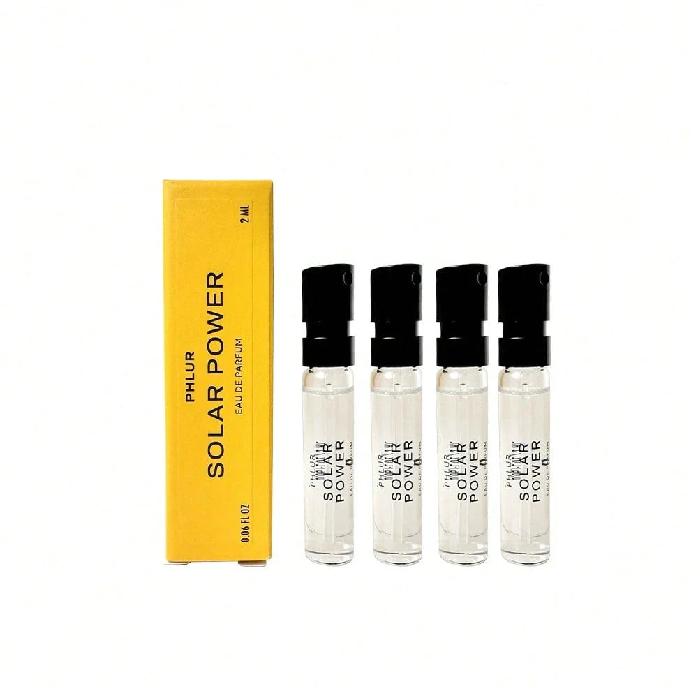 LocalPHLUR Solar Power Eau De Parfum EDP Perfume Spray 0.06 Oz/ 2 ML-Travel Size Perfume Fragrance - Fruity Floral Perfume With Bergamot, Orange, Driftwood & Solar Musk