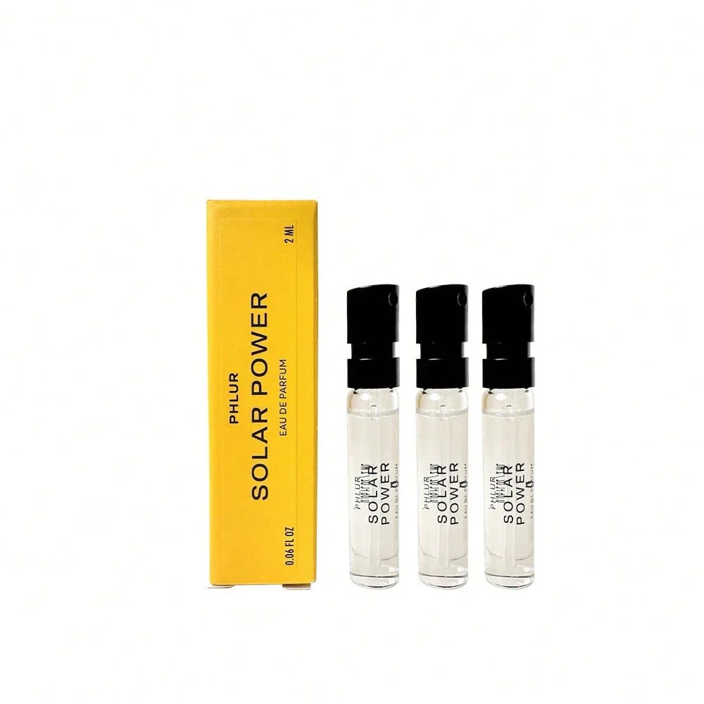 LocalPHLUR Solar Power Eau De Parfum EDP Perfume Spray 0.06 Oz/ 2 ML-Travel Size Perfume Fragrance - Fruity Floral Perfume With Bergamot, Orange, Driftwood & Solar Musk