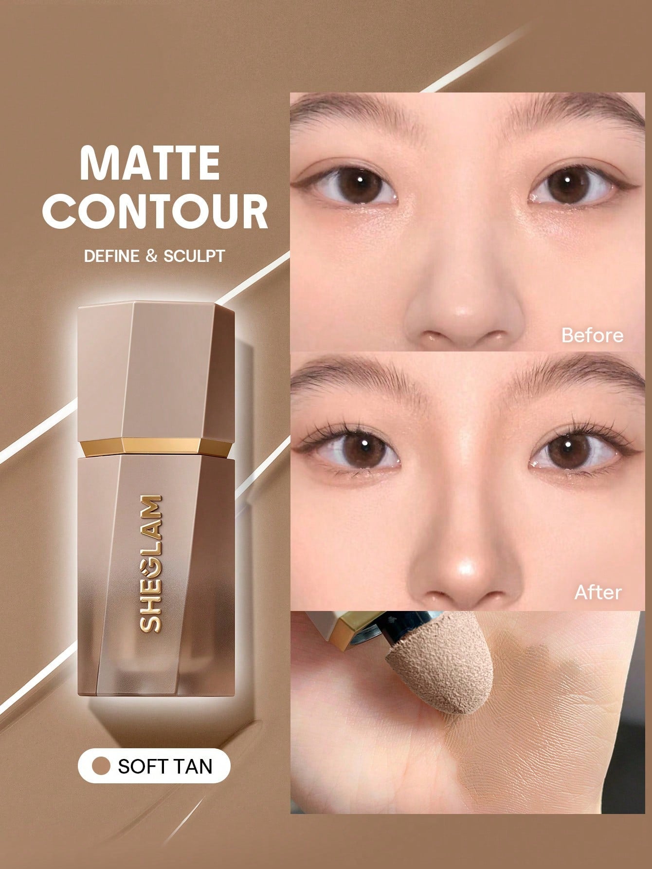 SHEGLAM Sun Beam Matte Liquid Bronzer-Terracotta Gel Cream Contour Non-Greasy Long Lasting Highly Pigmented Natural Contour Contouring Weightless Bronzer Brown Contour & Bronzer Brand Beauty Makeup Face Paint Cosmetic For Women Girls Perfect For Winter Id