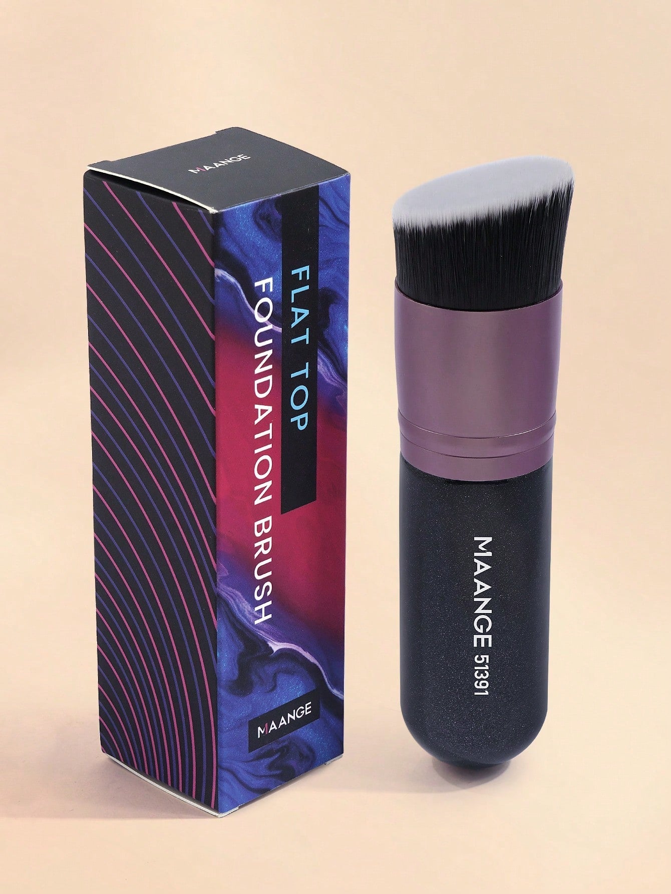 MAANGE 1pc Flat Top Foundation Brush Soft Dense Fiber Big Large Makeup Brush With Box, Makeup Beauty Tool For Gift, Travel, Easy To Carrying,Foundation Brush,Concealer Brush,Blush Brush,Contour Brush,Blush Brush,Bronzer Brush,Powder Brush,Foundation Brush