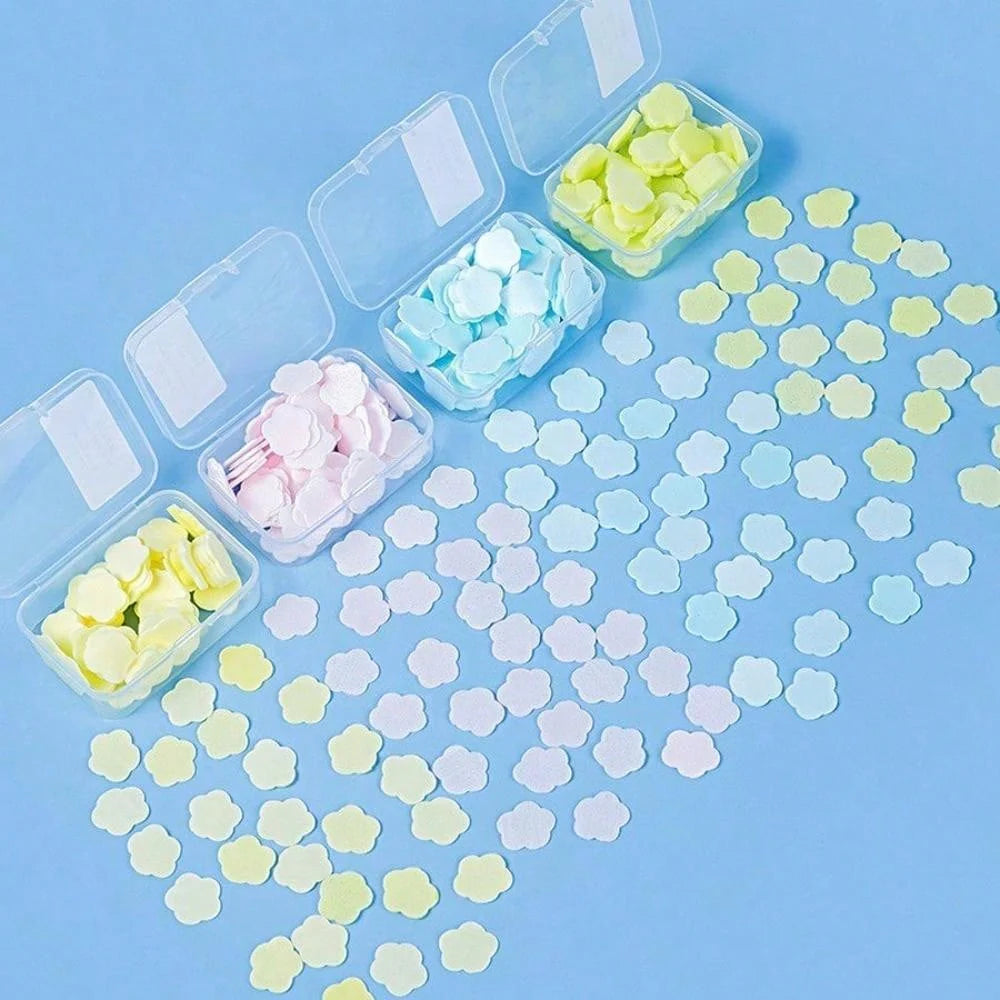 LocalThere Are 4 Different Fragrances Of Portable, Disposable Flower-Shaped Hand Sanitizer Wipes That Can Dissolve Hand Soap, Suitable For Both Children And Adults, And Can Be Used In Outdoor, Travel, And Camping Scenarios, Totaling 1 Box (About 100 Wipes