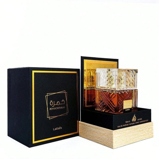 LocalLattafa Khamrah Eau De Parfum For Unisex – 3.4 Oz | Warm Spicy Cinnamon, Dates & Vanilla With Amberwood, Long Lasting Evening Fragrance