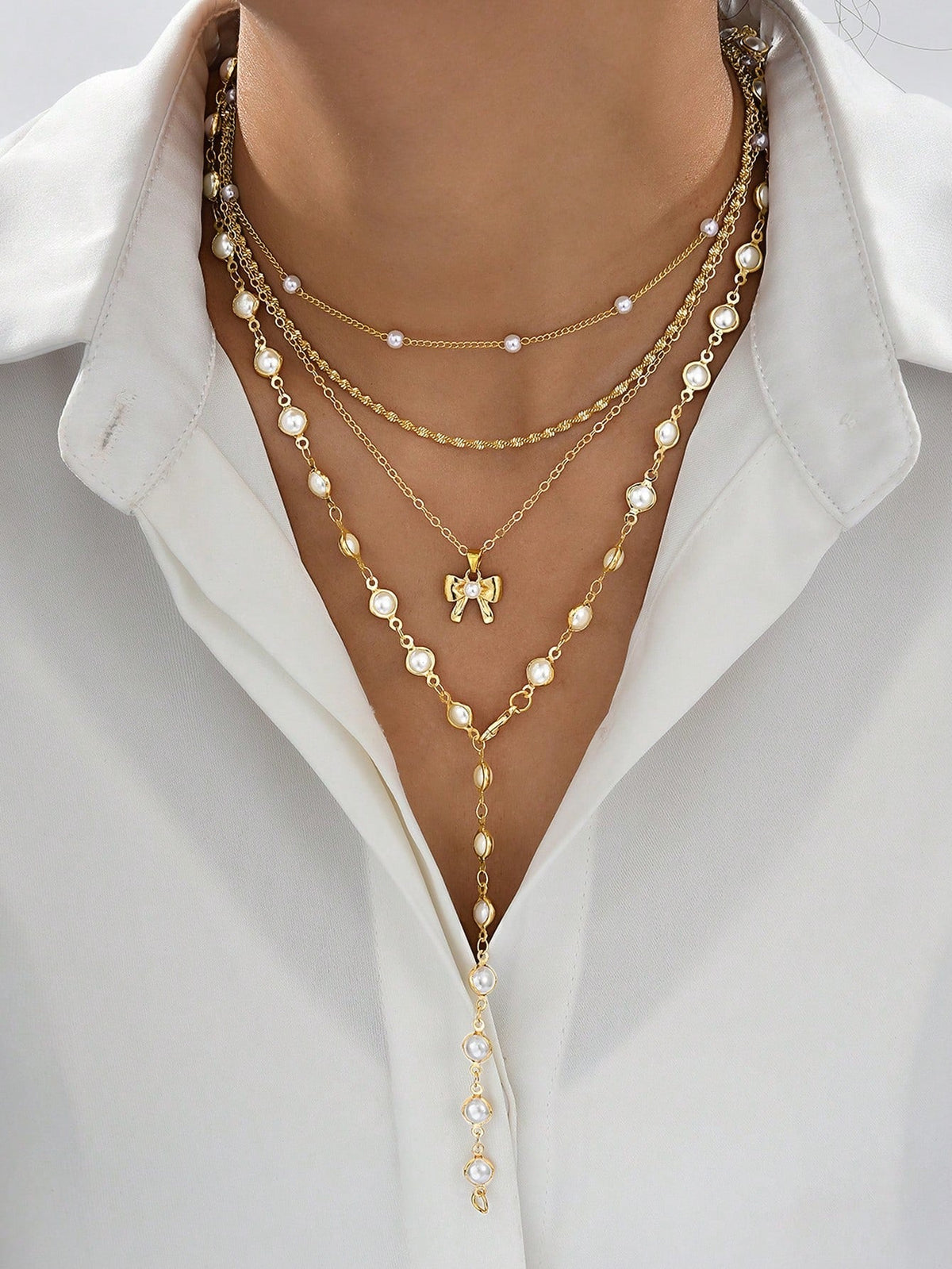 Bohemian Shell Pearl Necklace Set