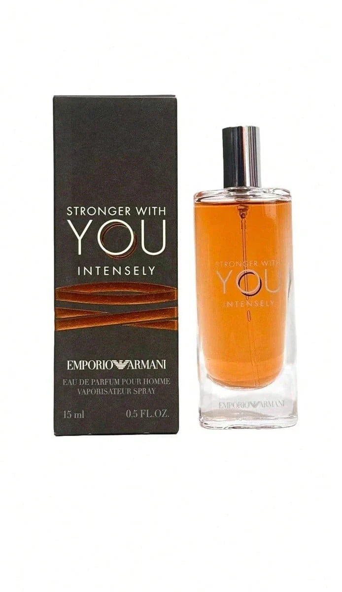 LocalGiorgio Armani Stronger With You Intensely Eau De Parfum Spray For Men EDP Intense Perfume Perfumes 1.7oz/50ml 3.4oz/100ml Long-Lasting Elegant Luxurious Timeless Classic Refined Boyfriend Husband Father Brother Birthday Graduation Party Travel Campi