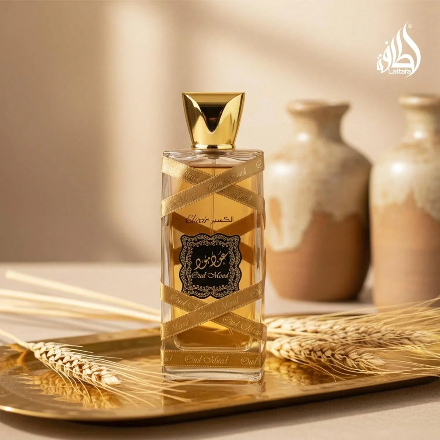 LocalLattafa Oud Mood Elixir Eau De Parfum 3.4 Oz / 100 Ml | Long-Lasting Oriental Woody Unisex Perfume | Saffron, Amber, Vanilla & Sandalwood Fragrance