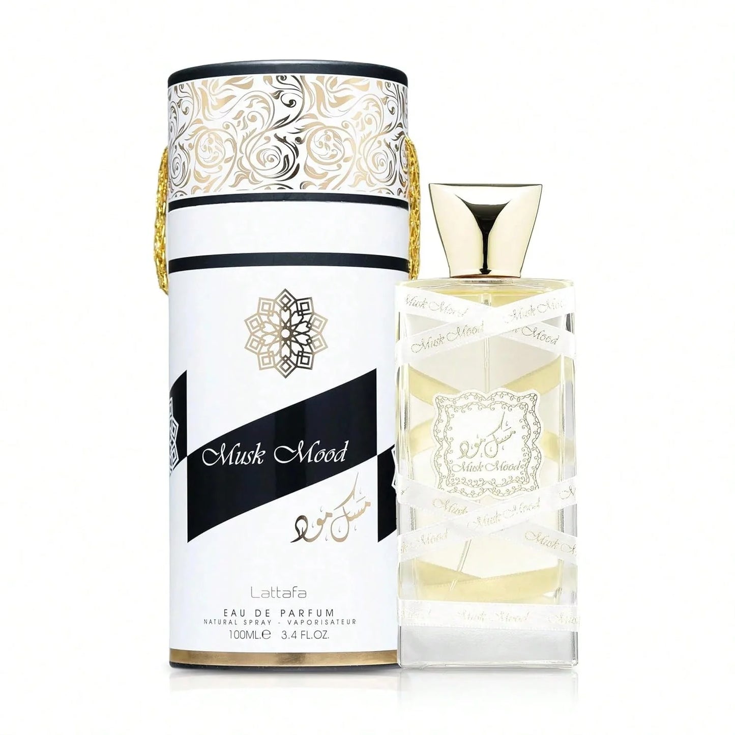 LocalLattafa Musk Mood Eau De Parfum For Unisex 3.4 Oz / 100 Ml | Long-Lasting White Musk Perfume With Vanilla, Sandalwood & Floral Notes | Soft Clean Scent For Men & Women